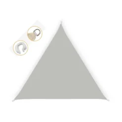 Vela Ombreggiante 3x3 Grigia Cenere Triangolare Tenda Parasole Giardino Esterno