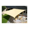 Vela Ombreggiante 3x3 mt Beige Quadrata Telo da Giardino Esterno Tenda Parasole