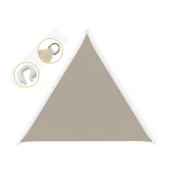 Vela Ombreggiante 3x3 Tortora Triangolare Telo Tenda Parasole Giardino Esterno