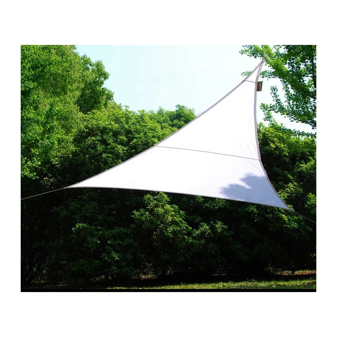 Vela Telo Ombreggiante 5x5 Triangolare Bianco Giardino Ombra Sole Tenda Parasole