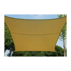 Vela 5x5 Beige Quadrata Telo Ombreggiante Sole Giardino Ombra Tenda Parasole