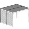 Veneziane in Alluminio 2 Pannelli per Pergola Bioclimatica Lato 3 m