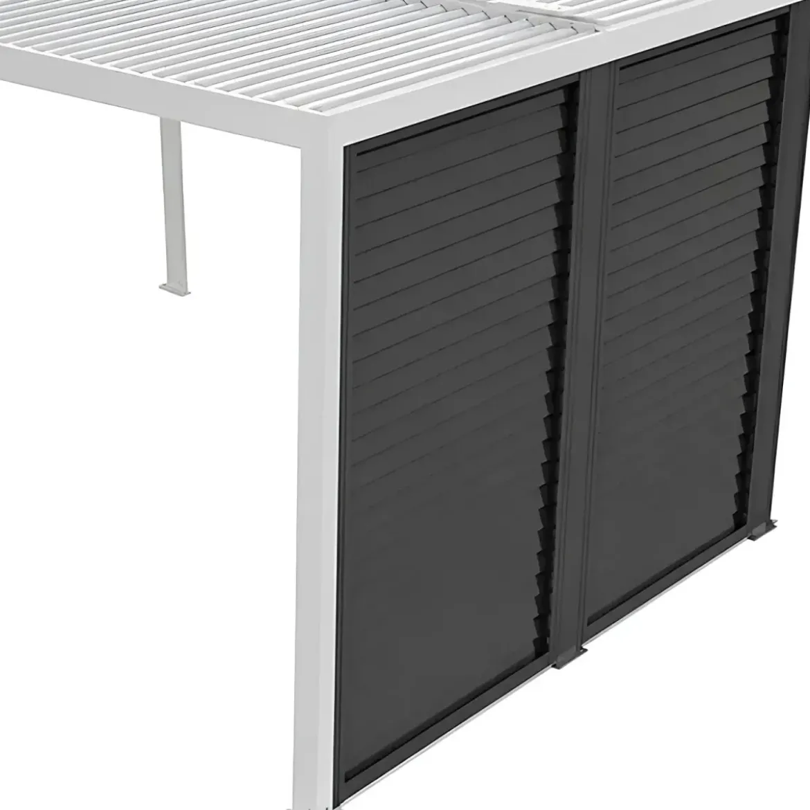 Veneziane in Alluminio 2 Pannelli per Pergola Bioclimatica Lato 3 m