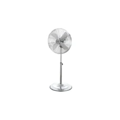 Ventilatore a Piantana da Pavimento Velocita Pale Oscillante Orizzontale Cromato