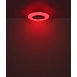 Ventilatore da Soffitto con Argento Bianco 60 cm LED RGB Telecomando