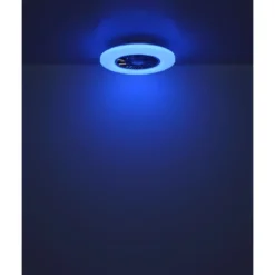 Ventilatore da Soffitto con Argento Bianco 60 cm LED RGB Telecomando