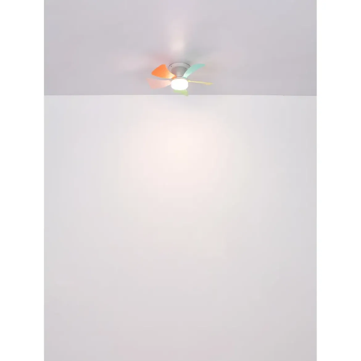 Ventilatore da Soffitto con Luce CCT Regolabile Bianco 5 Pale Colorate