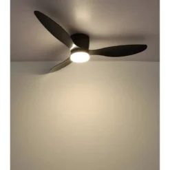 Ventilatore da Soffitto con Luce Nero 3 Pale 20W LED Dimmerabile