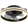 Ventilatore da Soffitto con Luce Nero LED CCT Dimmerabile Telecomando