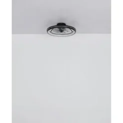Ventilatore da Soffitto con Luce Nero LED CCT Dimmerabile Telecomando