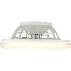 Ventilatore da Soffitto con Luce Bianco Cristalli LED CCT Telecomando
