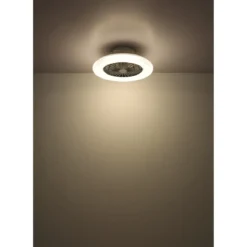 Ventilatore da Soffitto con Luce Bianco Cristalli LED CCT Telecomando