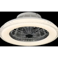 Ventilatore da Soffitto con Luce Bianco Cristalli LED CCT Telecomando