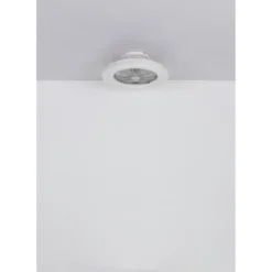 Ventilatore da Soffitto con Luce Bianco Cristalli LED CCT Telecomando