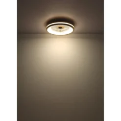 Ventilatore da Soffitto con Luce LED Dimmerabile Bianco Legno 3 Pale