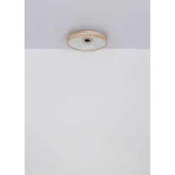 Ventilatore da Soffitto con Luce LED Dimmerabile Bianco Legno 3 Pale