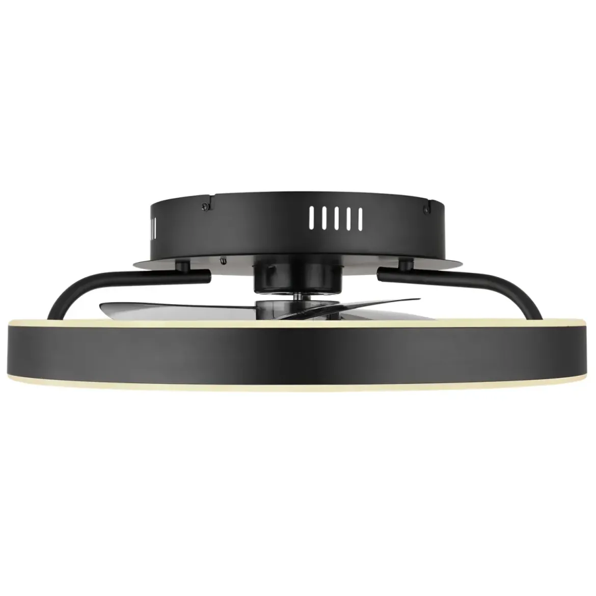 Ventilatore da Soffitto con Luce LED Dimmerabile Nero Opale Telecomando
