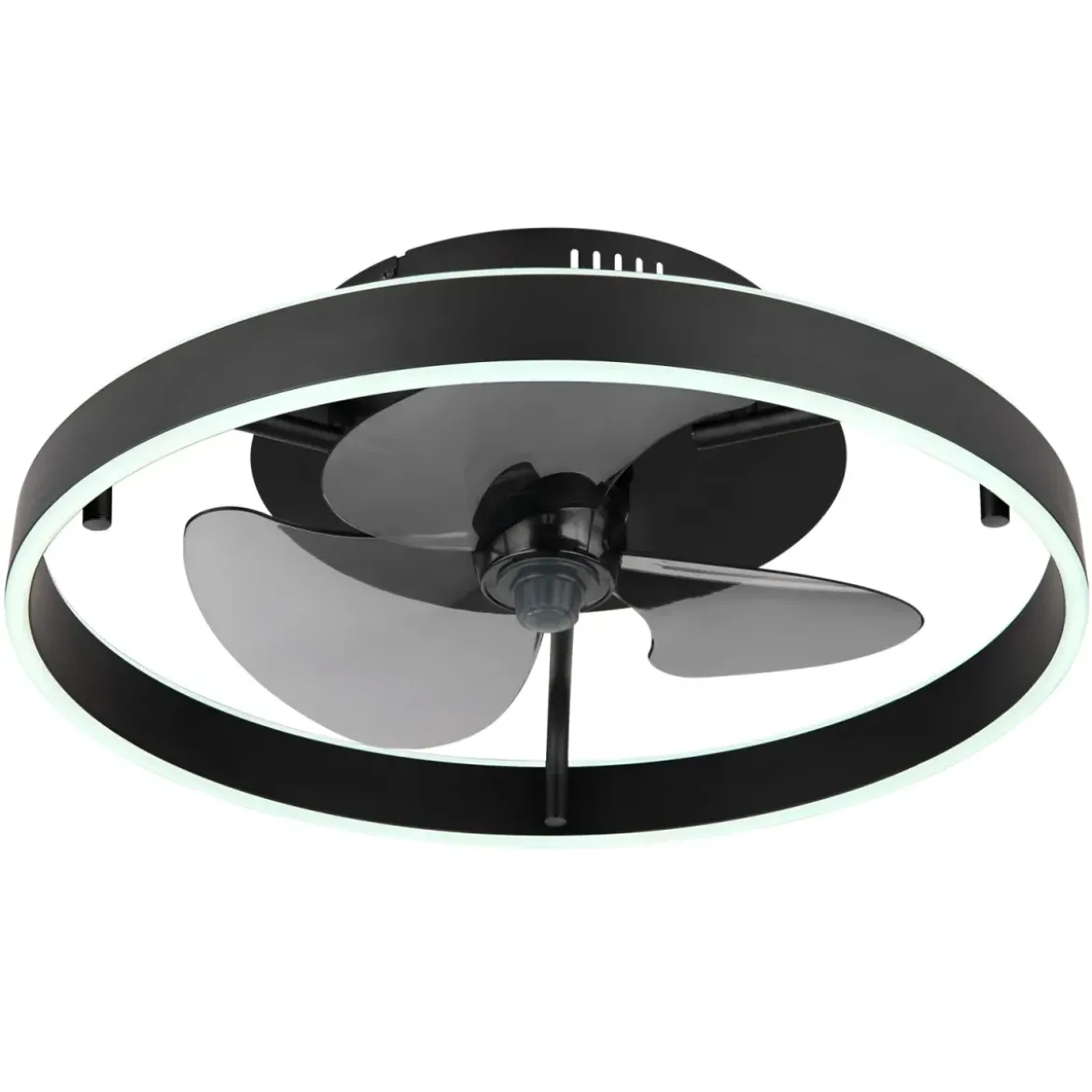 Ventilatore da Soffitto con Luce LED Dimmerabile Nero Opale Telecomando