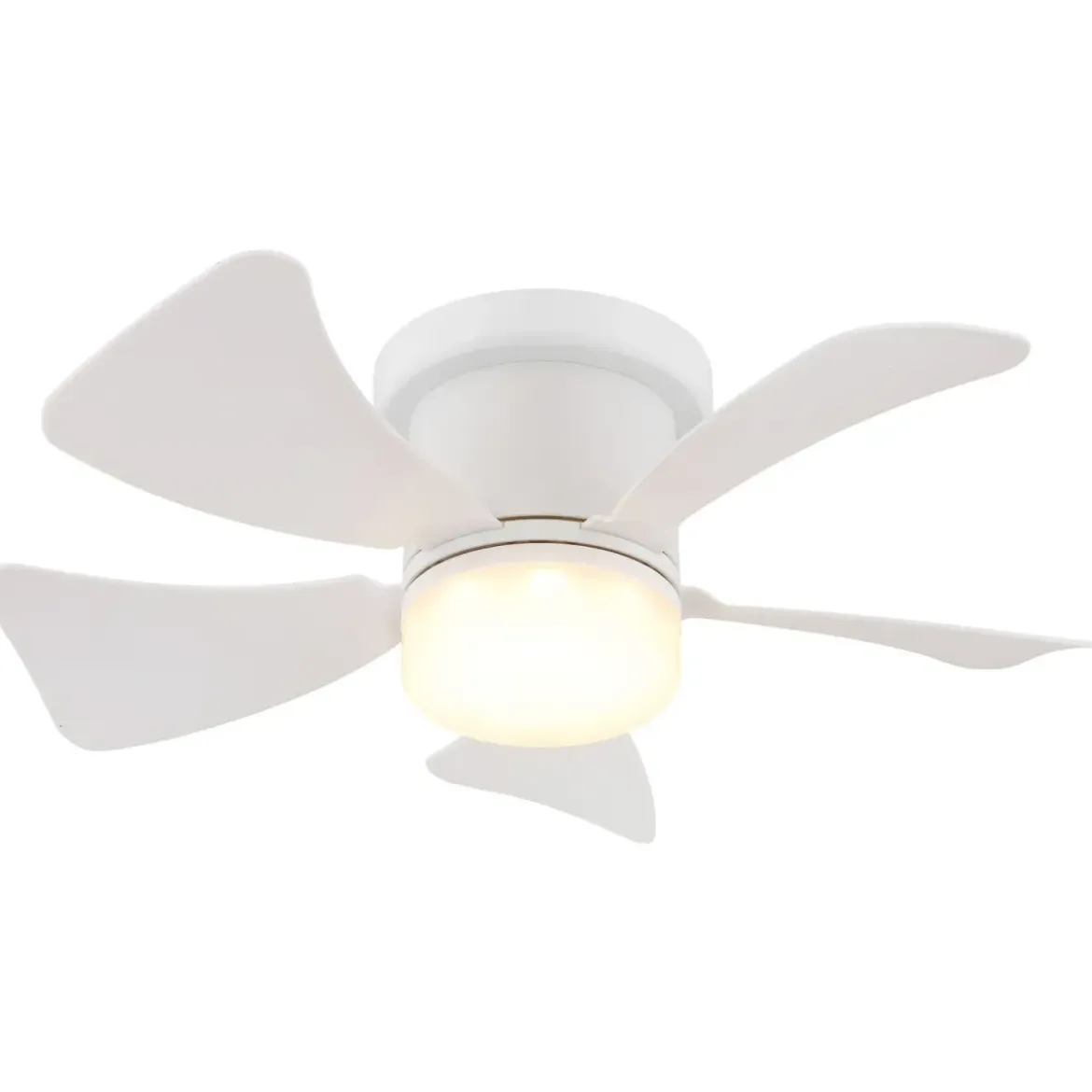 Ventilatore da Soffitto con Luce LED CCT Regolabile Bianco 5 Pale