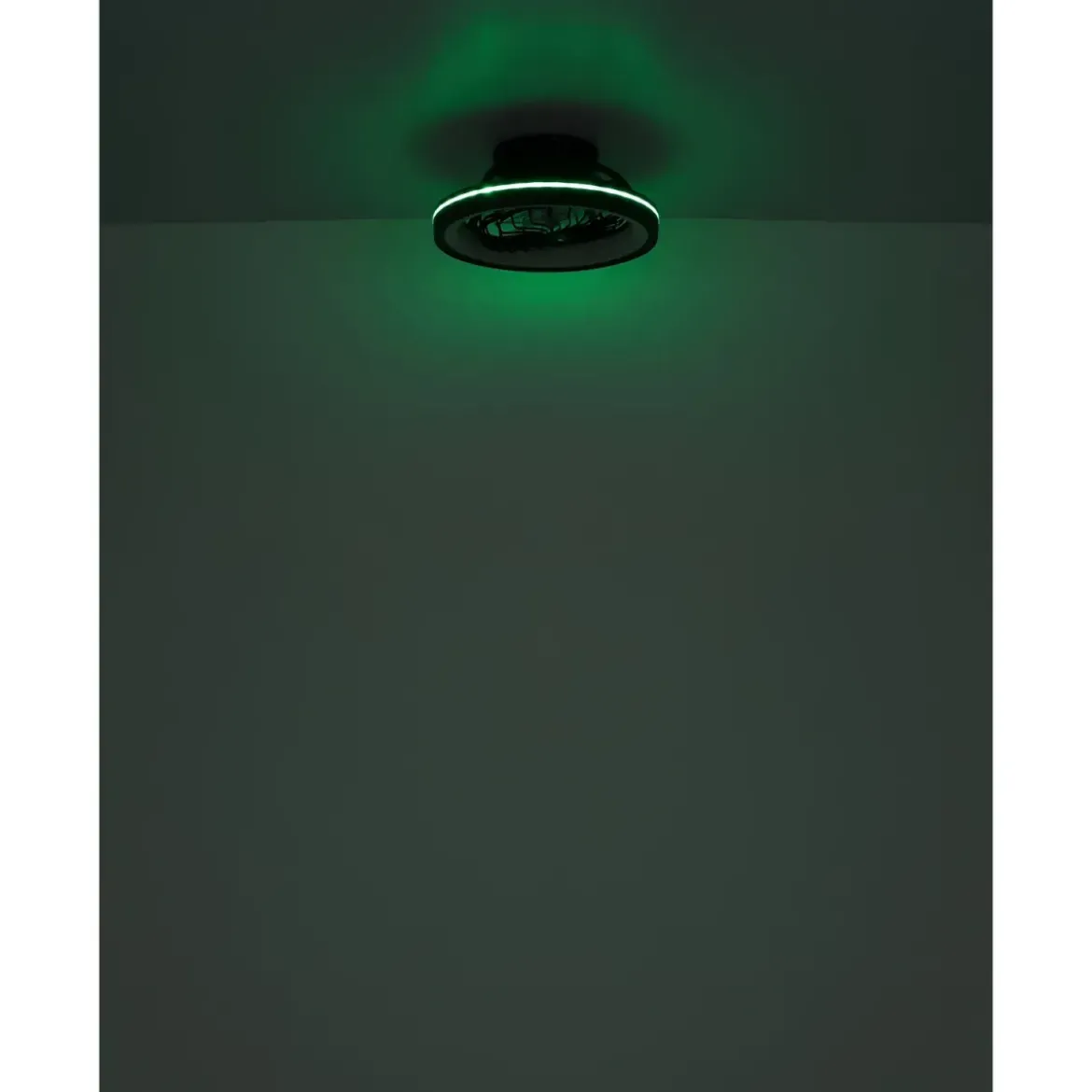 Ventilatore da Soffitto con Luce Nero LED RGB Dimmerabile Telecomando