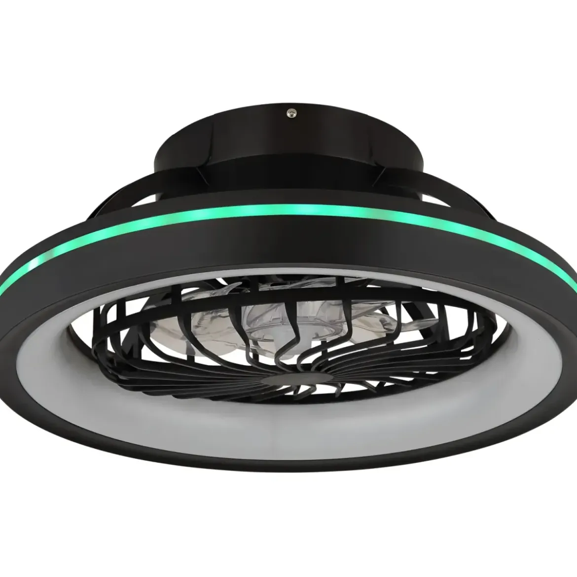 Ventilatore da Soffitto con Luce Nero LED RGB Dimmerabile Telecomando