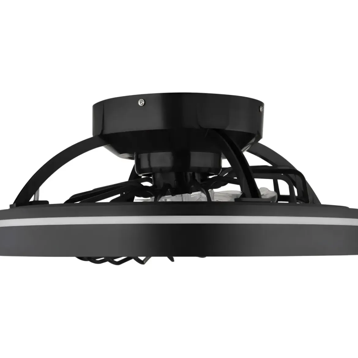 Ventilatore da Soffitto con Luce Nero LED RGB Dimmerabile Telecomando