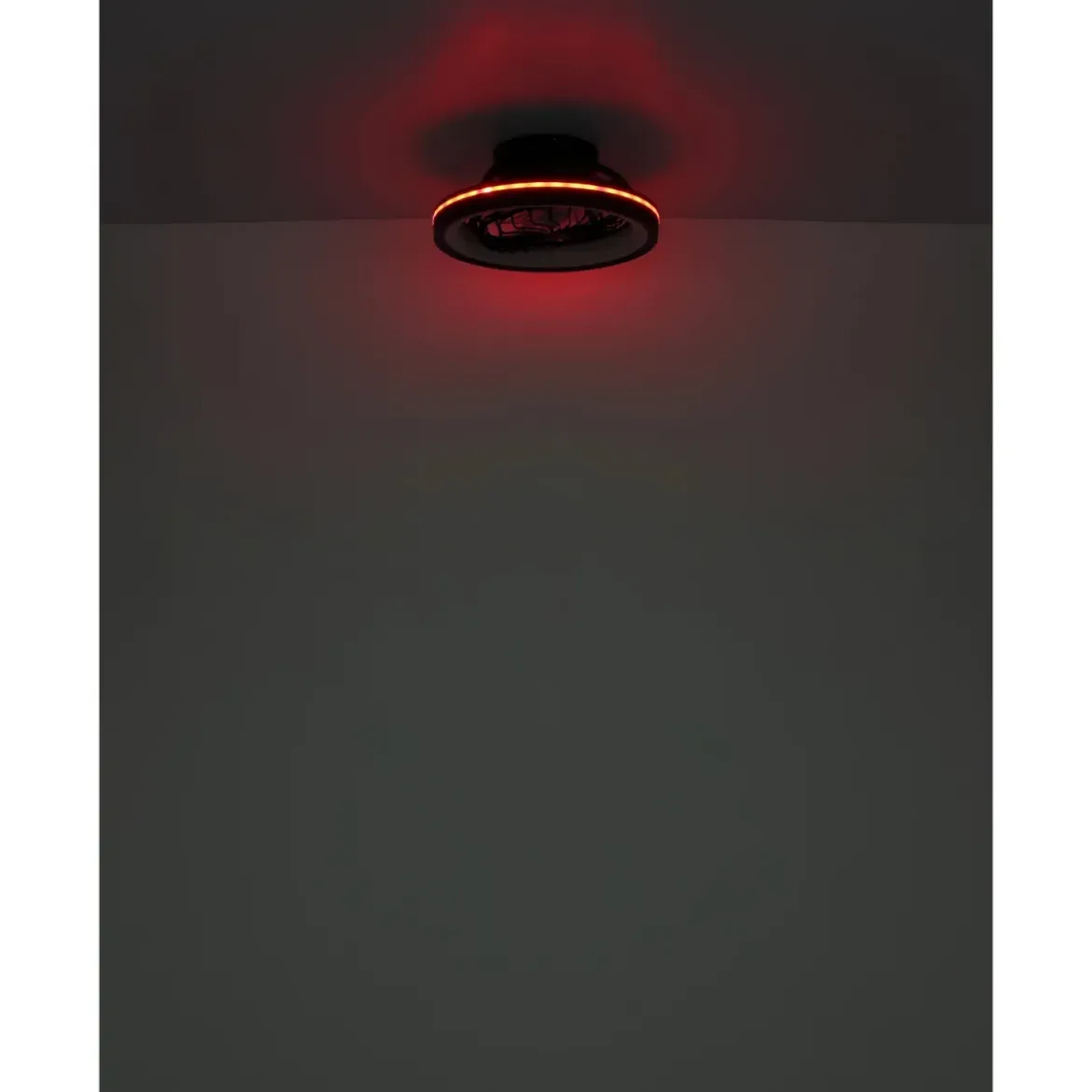 Ventilatore da Soffitto con Luce Nero LED RGB Dimmerabile Telecomando