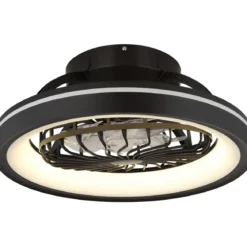 Ventilatore da Soffitto con Luce Nero LED RGB Dimmerabile Telecomando