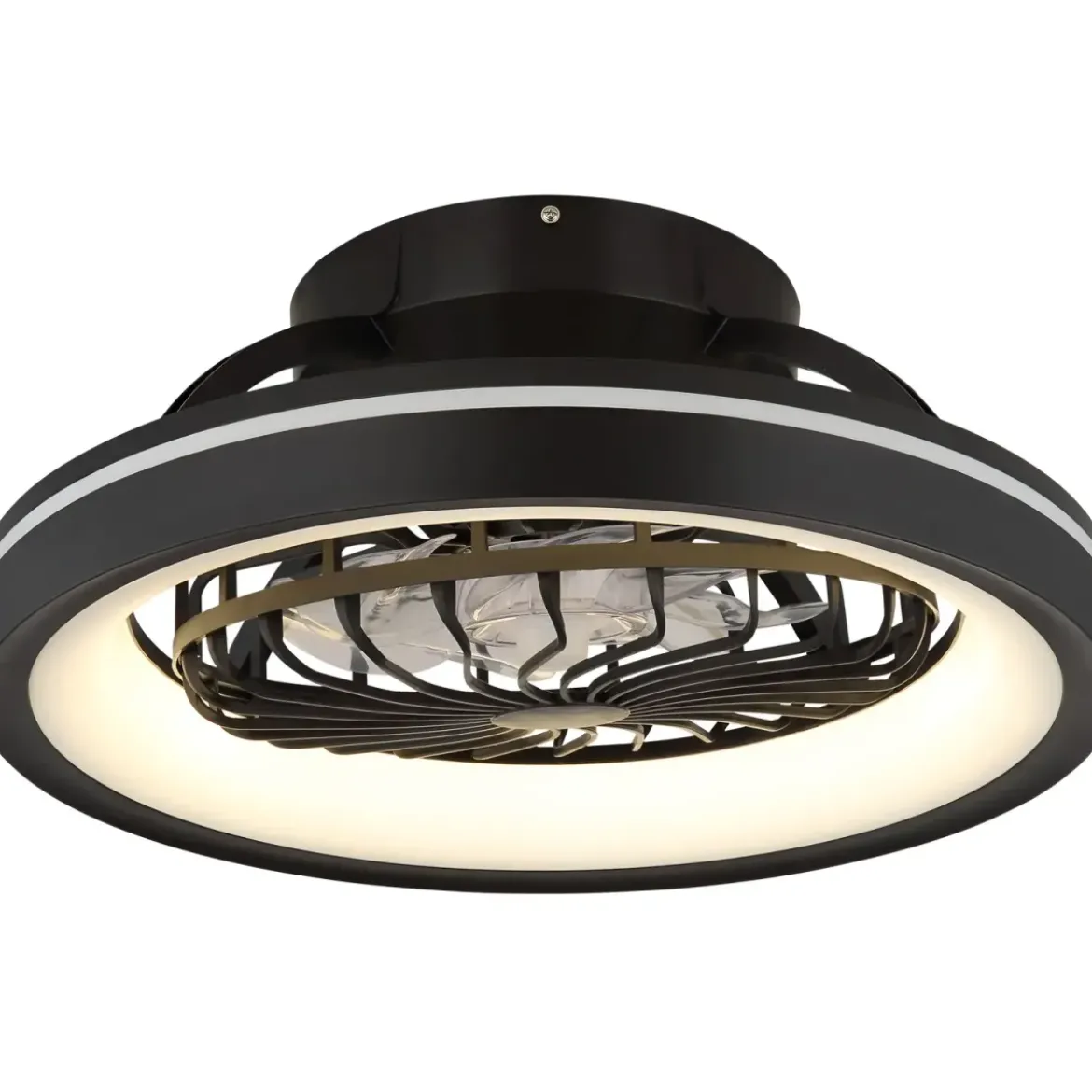 Ventilatore da Soffitto con Luce Nero LED RGB Dimmerabile Telecomando