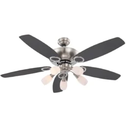 Ventilatore da Soffitto con 5 Luci 5 Pale Reversibili Faggio Grafite