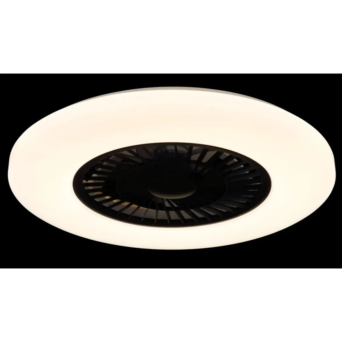 Ventilatore da Soffitto con Nero Bianco 60 cm LED RGB Telecomando