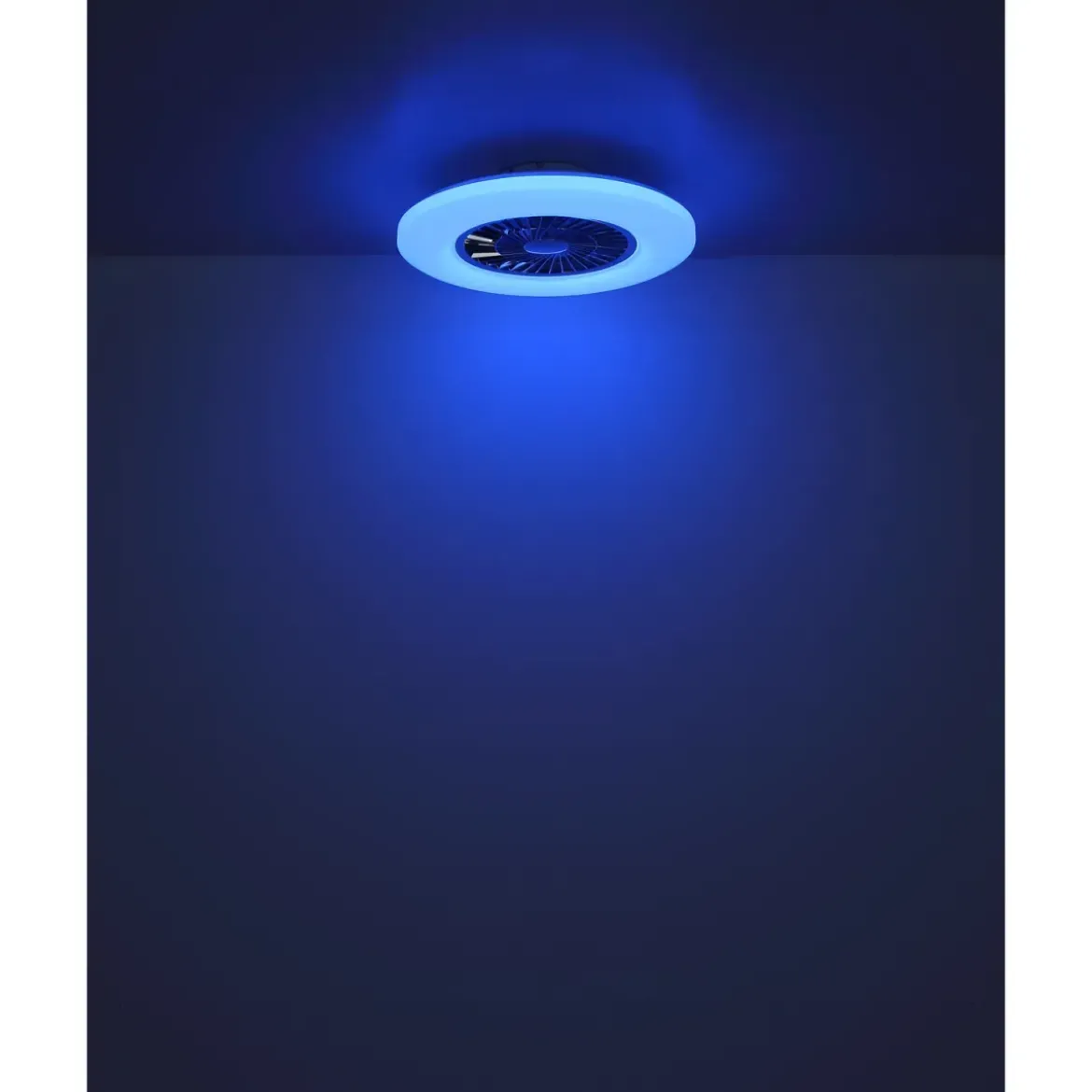 Ventilatore da Soffitto con Nero Bianco 60 cm LED RGB Telecomando