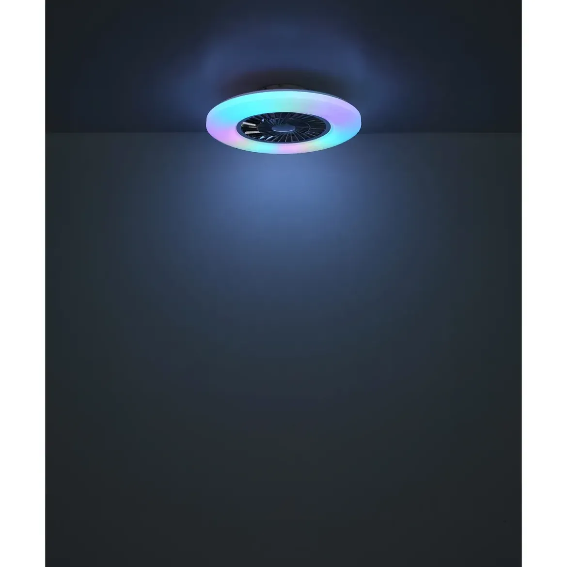 Ventilatore da Soffitto con Nero Bianco 60 cm LED RGB Telecomando