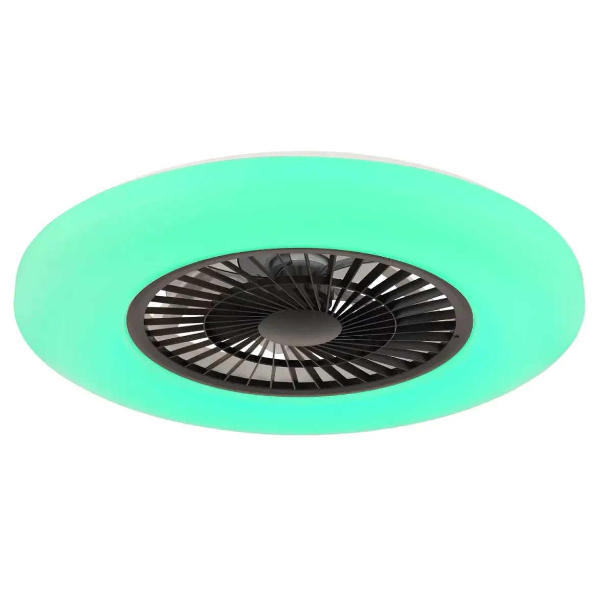 Ventilatore da Soffitto con Nero Bianco 60 cm LED RGB Telecomando