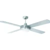 Ventilatore da Soffitto 4 Pale in Legno Ø132 cm Luce e Telecomando 60W