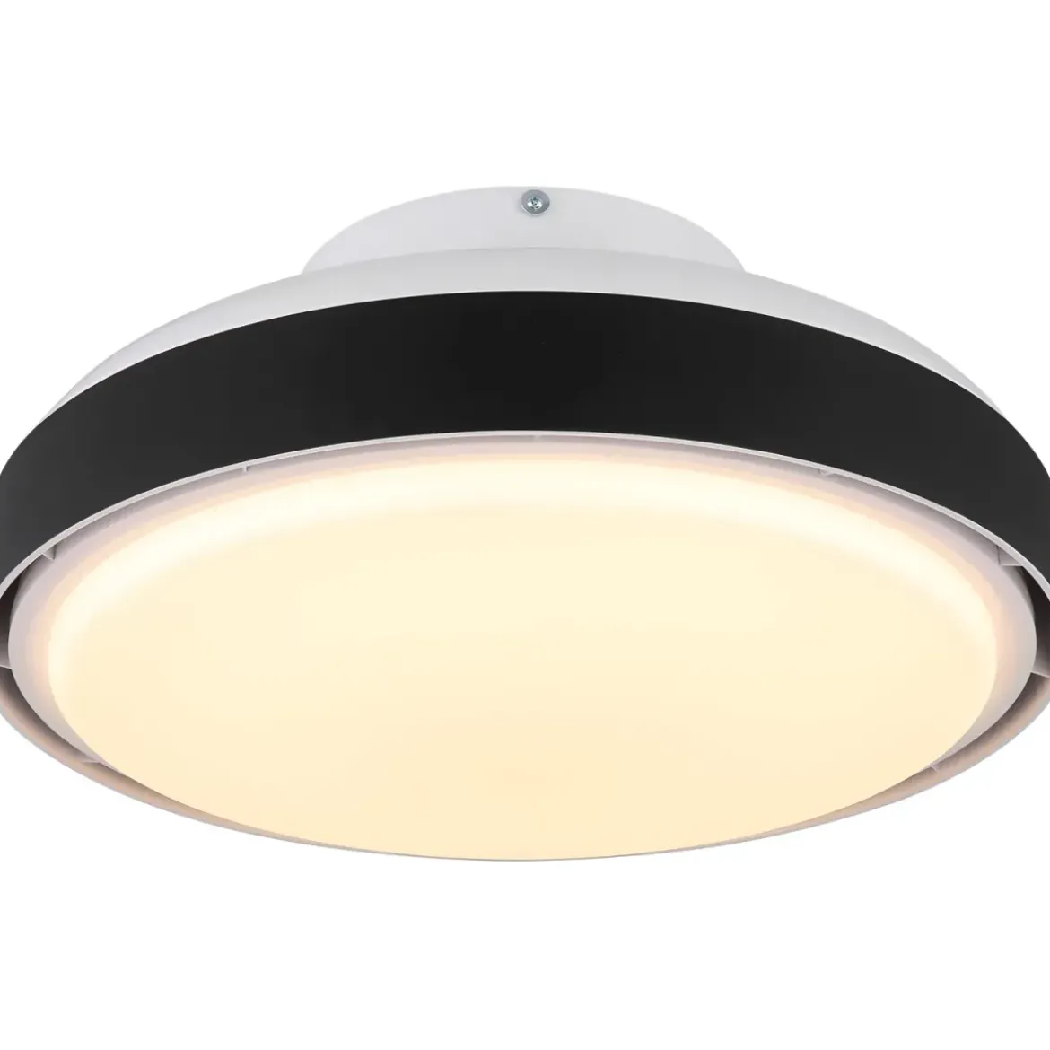 Ventilatore da Soffitto Plafoniera LED Dimmerabile 45 cm Bianco Nero