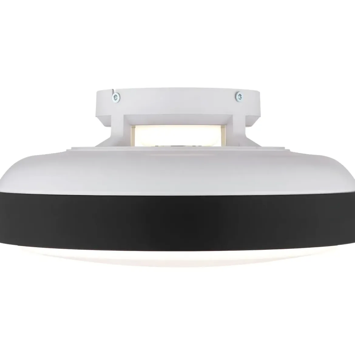 Ventilatore da Soffitto Plafoniera LED Dimmerabile 45 cm Bianco Nero