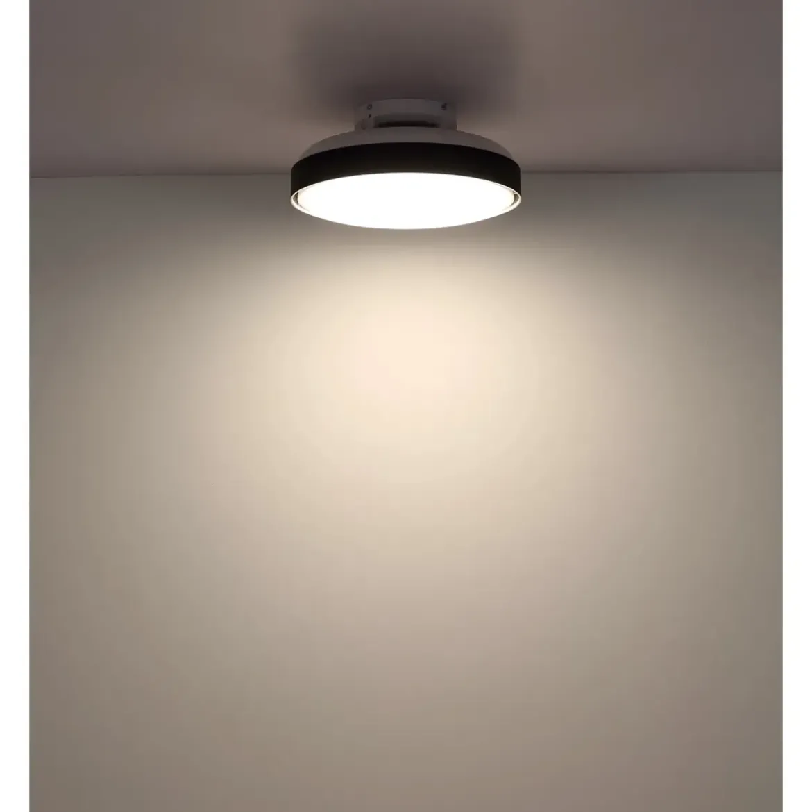 Ventilatore da Soffitto Plafoniera LED Dimmerabile 45 cm Bianco Nero