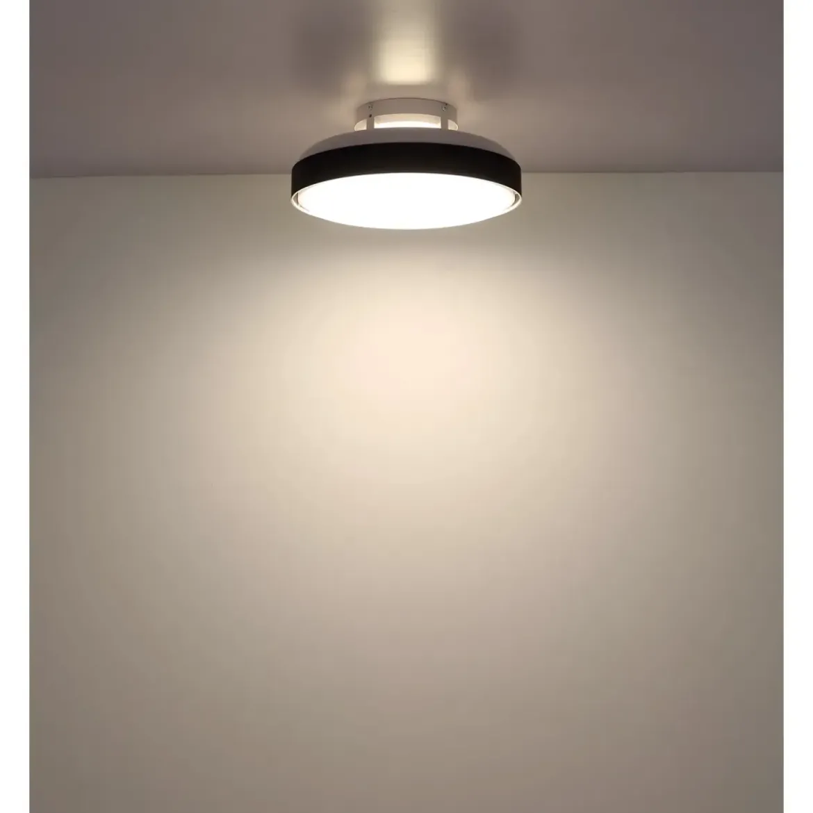 Ventilatore da Soffitto Plafoniera LED Dimmerabile 45 cm Bianco Nero
