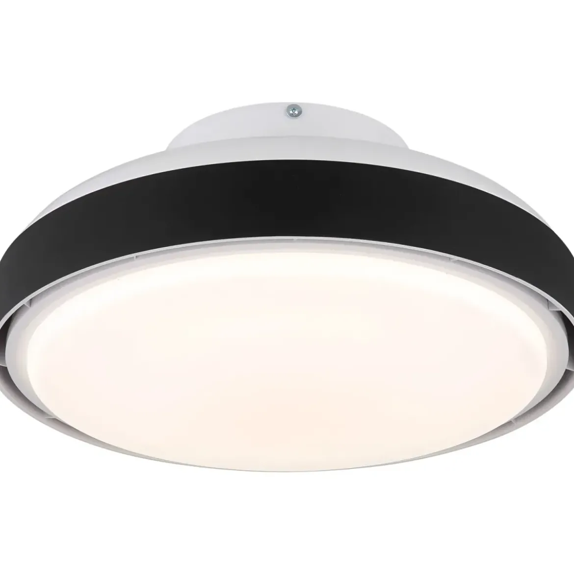 Ventilatore da Soffitto Plafoniera LED Dimmerabile 45 cm Bianco Nero