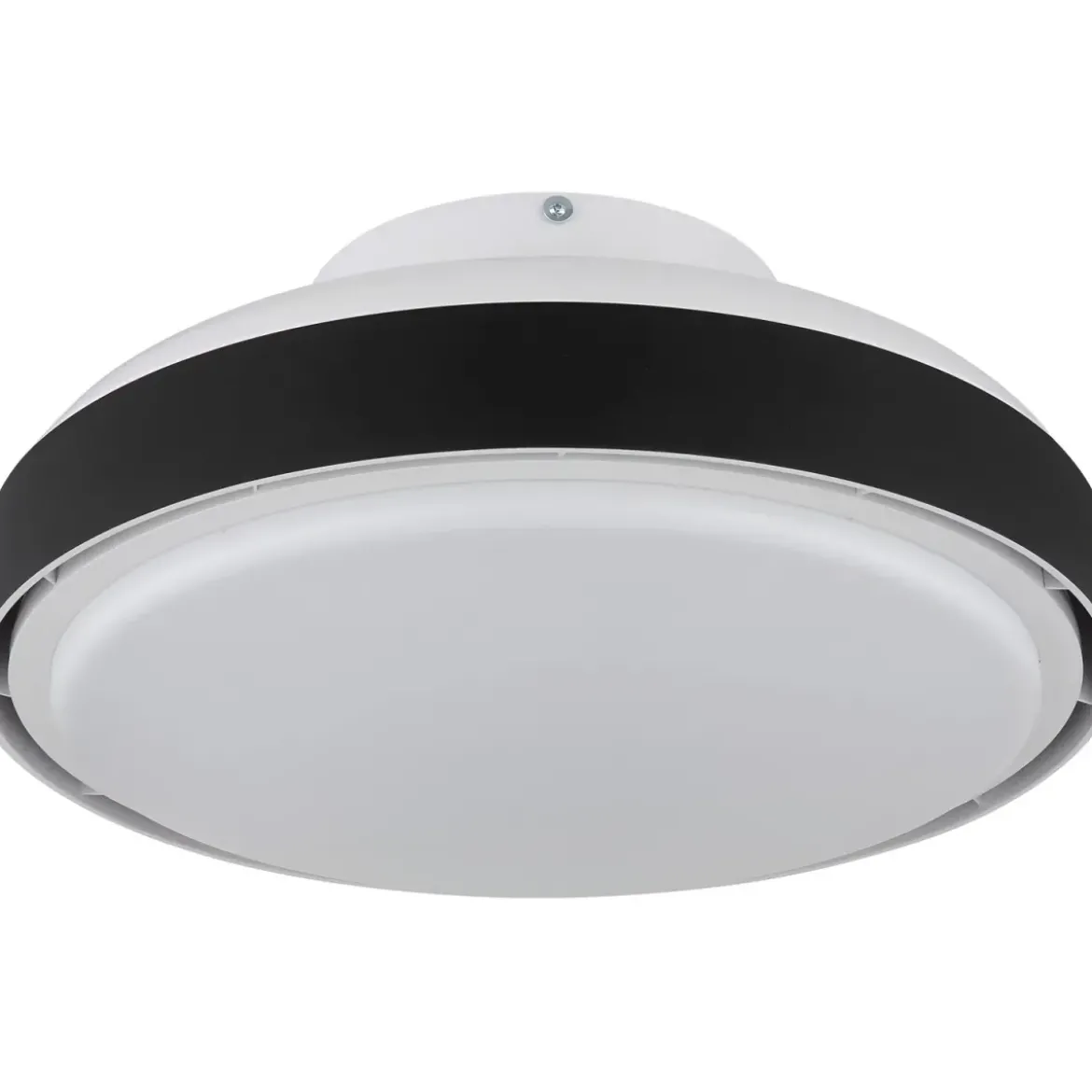 Ventilatore da Soffitto Plafoniera LED Dimmerabile 45 cm Bianco Nero