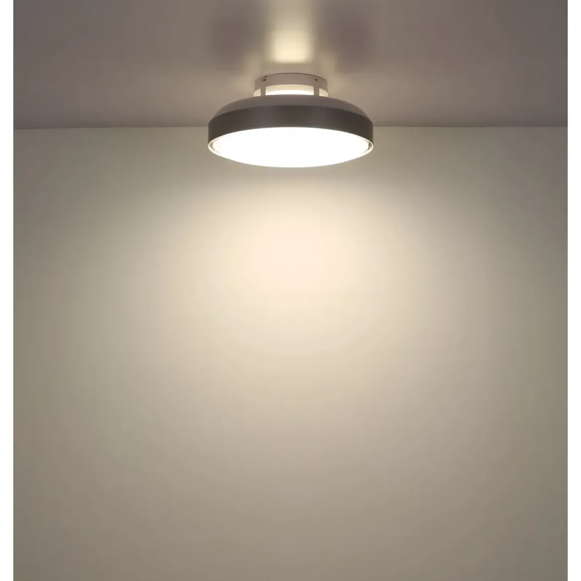 Ventilatore da Soffitto Plafoniera LED Dimmerabile 45 cm Bianco Argento