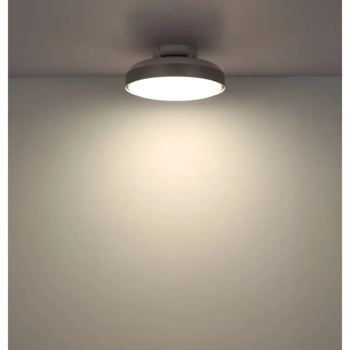 Ventilatore da Soffitto Plafoniera LED Dimmerabile 45 cm Bianco Argento