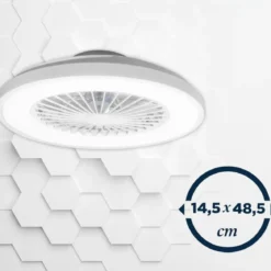 Ventilatore da Soffitto Zephir Plafoniera LED 30W Dimmer Telecomando