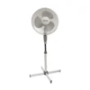Ventilatore Elettrico a Piantana 40 cm Oscillante Bianco Pale Altezza Regolabile
