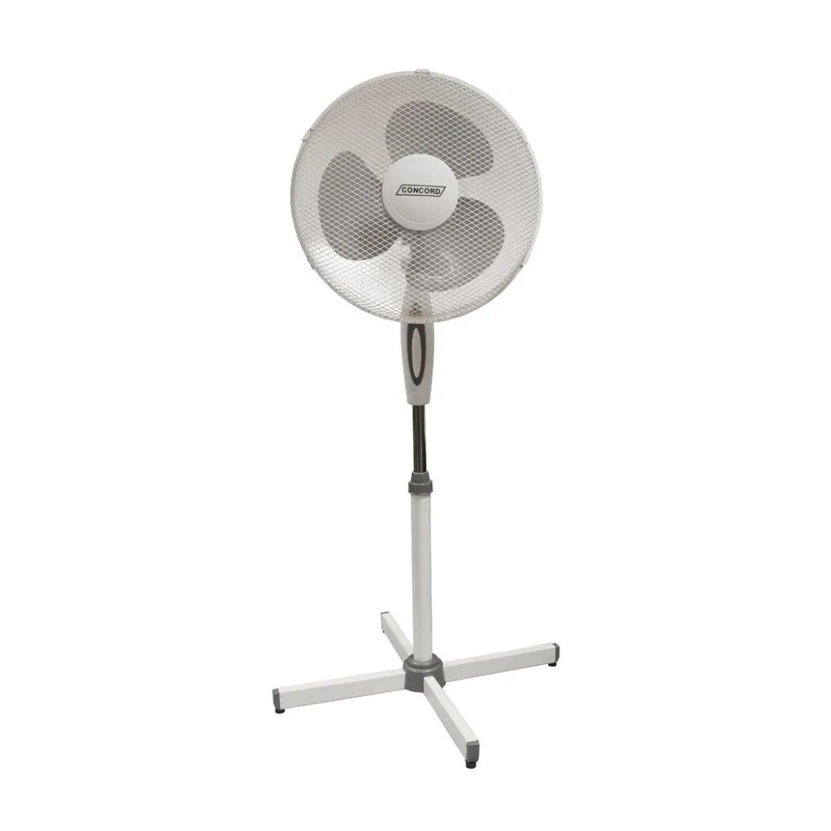 Ventilatore Elettrico a Piantana 40 cm Oscillante Bianco Pale Altezza Regolabile