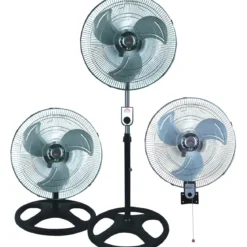 Ventilatore 3 in 1 Piantana Tavolo Muro 65W Ø45 cm Oscillante Regolabile