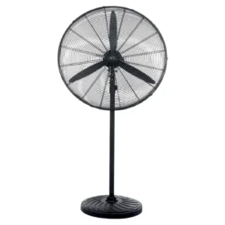 Ventilatore Nero da Pavimento Oscillante con 3 Velocità a Piantana