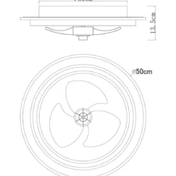 Ventilatore Soffitto con Luce Dimmerabile Nero Effetto Legno Telecomando
