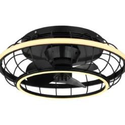 Ventilatore Soffitto con Luce Doppio LED Dimmerabile Nero Opale